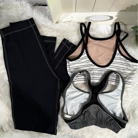 NEW ASICS Everlast Athletic Workout Gym Running Sports Bra Top Pants Set Bundle - Picture 2 of 16